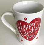 Greenbrier Valentines Coffee Mug Cup 15OZ "happy Day" Hearts &arrows Used. Price: $10.50.
