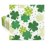 50 Pcs St. Patrick's Day Shamrock Paper Napkins Plaid Clover Dot Disposable New. Price: $20.99.