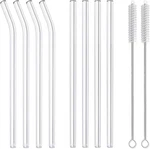 10-PIECE Reusable Glass Drinking Straws 10" X Mm Smoothie For Milk New. Price: $9.53.
