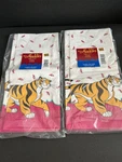 Two Vtg Hallmark Aladdin Paper Table Cover, Pink, 54 X89 Rajah, Jasmine Disney New. Price: $20.00.