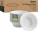 Vplus 500 Pack 12 Oz Paper Bowls Bulk, Disposable Compostable, Eco-friendly Baga New. Price: $40.69.