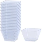 Plastic 8 Oz Clear Rectangles Servingware Pack Of 20 Party Bowls New. Price: $20.22.