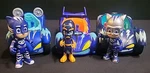 Pj Masks Unique Cars Lot 3 With Figures Bright Colors Catboy, Night Ninja Used. Price: $24.99.