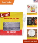 70 Count Heavy-duty Clear Plastic Forks Disposable & Reusable Every Meal New. Price: $14.39.