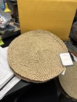 Target Threshold Woven 15 Paper Charger Placemat Set Natural Round Classic New. Price: $9.99.