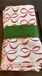 Kate Spade Set Of 6 Dinner Napkins With Red Bows On White Nwt New. Price: $22.50.