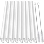 Alink 8 Clear Boba Straws 13MM Reusable Jumbo Smoothie + 2 Cleaning Brush New. Price: $9.66.