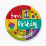 1ST Birthday Polka Dot Dinner Plates 9 Inch 8 Pack Creative Converting New. Price: $5.99.