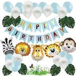 Jungle Animal Balloons Set Safari Birthday Party Decorations Foil Banner Kit Au Brand. Price: $17.12.