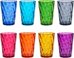 Acrylic Optix Mini Plastic Reusable Drinking Glasses (set Of 8) 8OZ Juice Cup New. Price: $24.17.