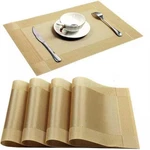 Fanquare Gold Woven Placemats Set Of 6, Washable Wipeable Vinyl Table Fo... New. Price: $21.85.