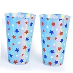 Xo, Fetti Fourth Of July Decorations Iridescent Plastic Cups - 16 Standard New. Price: $28.48.