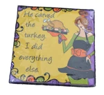 Funny Carved Turkey Thanksgiving Design Studio Beverage Size Paper Napkins 20 New. Price: $8.00.