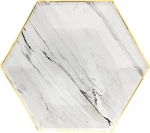 Harlow & Grey Goddess Marble With Gold Trim Small Paper Plates Disposable 24 Set New. Price: $19.99.
