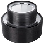 Supernal Elegant Disposable Plates, 120-PACK Black Plastic Clear And New. Price: $76.09.