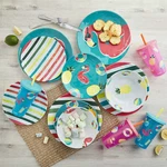 Zak Designs 16 Piece Melamine Color Changing Tumbler & Dinnerware Set Plate Bowl New. Price: $49.99.