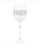 Bride White Wine Glass With Glitter Lettering And Trim Stemmed Box New. Price: $18.99.
