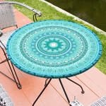 Mhjy Round Tablecloth Fitted Elastic Cover Waterproof (36"-44"), Blue New. Price: $17.57.