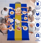 4 Pack Disposable Plastic Table Cloths For Parties,royal Blue And Gold Rectan... New. Price: $14.95.