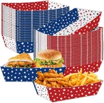 30 Pack Red, White, Blue Star Food Trays, Disposable Paper Serving Containers Bo New. Price: $25.99.