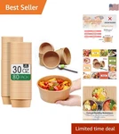 Bulk 30 Oz Disposable Paper Bowls - Perfect For Parties & Gatherings (80 Pack) New. Price: $52.19.