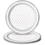 Unique Elegant Silver Foil Dots Round Dessert Paper Plates 8 Ct 7IN (72564) New. Price: $12.83.