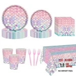 Askljeby Mermaid Birthday Party Decorations Plates Set For 121 Pcs Pink New. Price: $36.97.