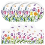 40PCS Tulip Plates Napkins Party Supplies, Disposable Standard, Pink New. Price: $19.99.