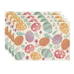 Watercolor Eggs Floral Easter Placemats Set Of 4, 12X18 Inch Seasonal Spring Tab New. Price: $13.99.