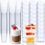Nuogo 100 Pcs Mini Dessert Cups With 6 X 2 Inches, Transparent Color New. Price: $44.99.