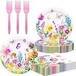 48PCS Wild One Birthday Decorations Disposable Safari Animals Baby Shower Plates New. Price: $19.99.