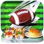 6 Pcs Football Serving Trays 13 X 10 Inch Plastic Snack Tailgate Party Platter New. Price: $34.88.