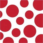 Creative Converting 16 Count Chevron And Polka Dots Lunch Napkins, Classic Red New. Price: $7.95.