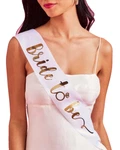Xo Fetti Bride To Be Sash Bridal Shower Party Favor Decoration White Gold Foil New. Price: $8.99.