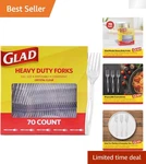 Reusable Disposable Clear Plastic Forks 70 Count, Ideal Meals & Events New. Price: $8.99.