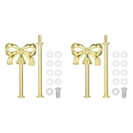 Uxcell Set 2-TIER Cupcake Stand Hardware Handles, Zinc Alloy Gold New. Price: $22.02.