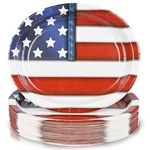 50PCS American Flag Patriotic Oval Plates Party Supplies 4TH Of July Pla... New. Price: $29.21.