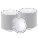 Bestvip 200 Pack Plastic Bowls Silver Rim 12 Oz Disposable Soup New. Price: $104.72.