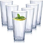 Unbreakable Plastic Drinking Glasses,set 6, Shatterproof 20OZ, Clear New. Price: $21.82.
