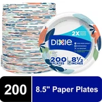 Dixie Everyday Disposable Paper Plates, 8.5", Multi-color, 200 Count New. Price: $18.99.