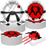 Gisgfim 50 Guests Karate Party Supplies Plates And Napkins Forks New. Price: $40.21.