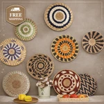 Mix & Match Woven Straw Wall Decor Round Boho Rattan Plate Art Gallery Set Brand. Price: $28.00.