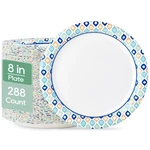 Muchii 8.375 Inch Paper Plates, 288 Count Disposable Soak Proof And C... New. Price: $105.65.