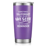 Nowwish Inspirational 20OZ Purple Tumbler, Sometimes Forget Youre Awesome... New. Price: $39.02.
