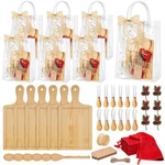 6 Sets Christmas Cheese Cutting Board Gift Bamboo Charcuterie With Fork Spoon New. Price: $85.67.