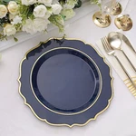 Disposable Plastic Plates Scalloped Rim Wedding Party Event Tableware Home New. Price: $27.52.