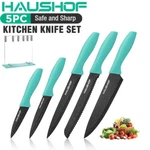Haushof 5PC Kitchen Knife Sets Block Premium Steel Knives W/holder New. Price: $25.99.