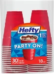 Hefty Party On Disposable Plastic Cups, Red, 18 Ounce, 30 Count New. Price: $12.49.