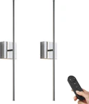 Dimmable Battery Operated Wall Sconces With Remote - Set Of 2, Chrome Finish New. Price: $159.99.