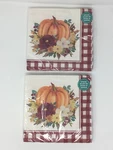 Pioneer Woman 2 Pack 40 Count X 15" Dinner Napkins - Burgundy Gingham Harvest New. Price: $19.95.